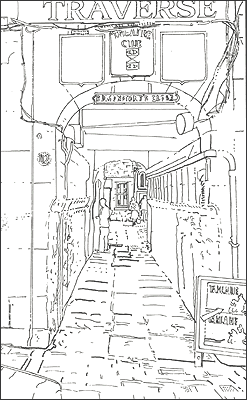 Traverse Theatre line drawing